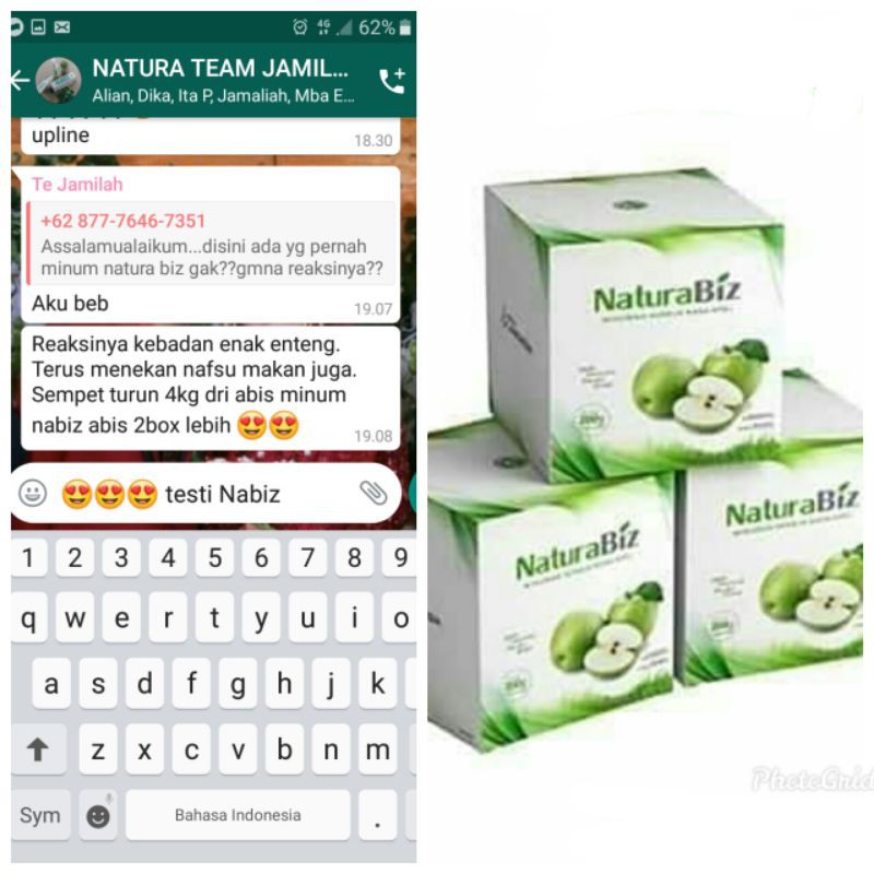 

NATURABIZ minuman serbuk rasa apel