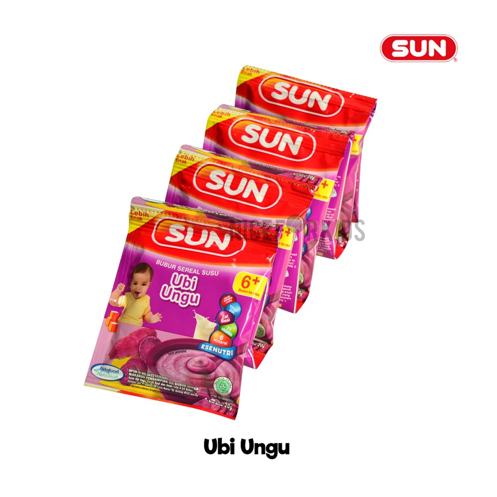 Bubur Sun Renceng 6+ Kemasan sachet 8 x 20 gram Aneka Rasa