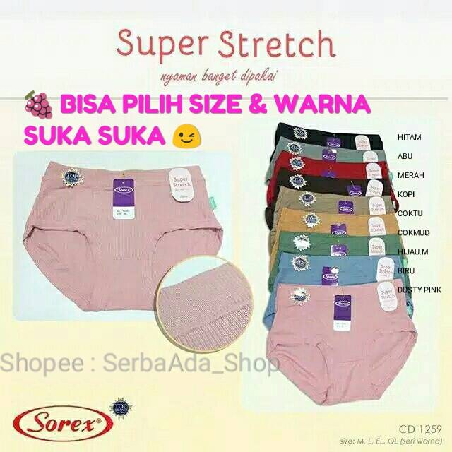 CD Sorex 1259 Super Stretch plisket Karet Lebar Size M - XXL