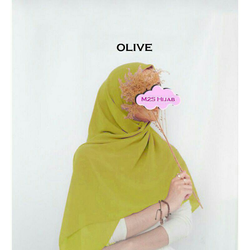 Krudung ceruty Segiempat 130x130 OLIVE