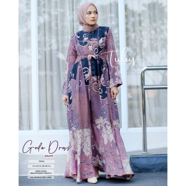 GEILA DRESS BY TULUS SIGNATURE (DRESS MOTIF) Dress muslimah