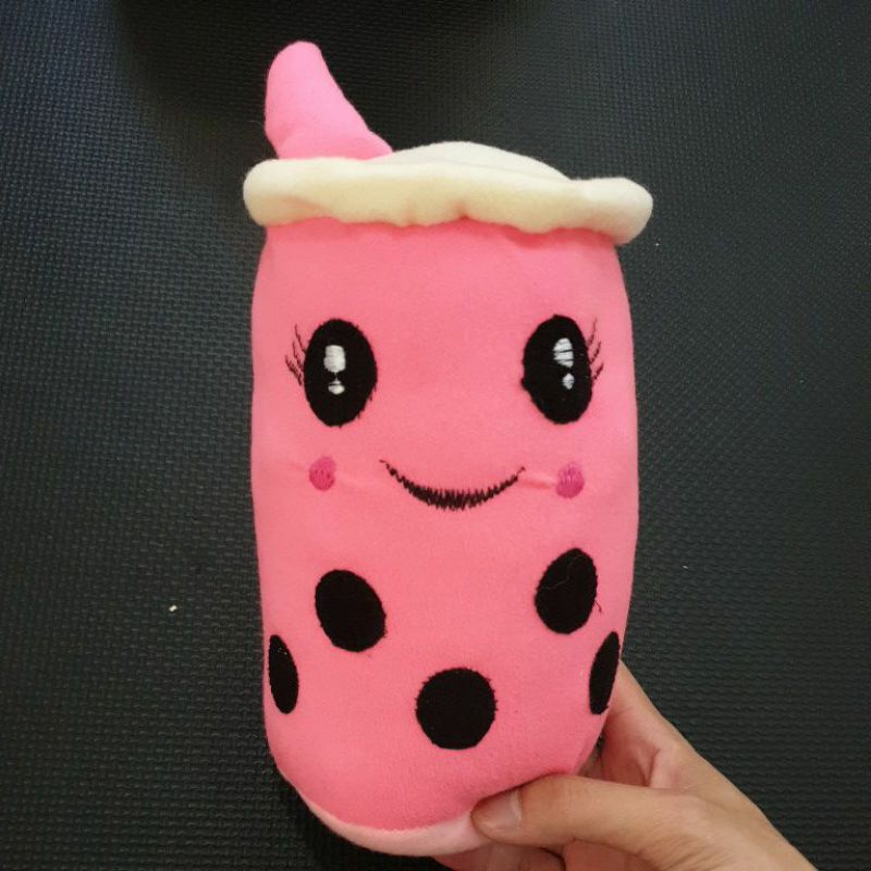 Pop It Boba Cup Macaron & Boneka Boba 25cm | Popit Makaron Boba-BOBA 25CM (PINK TUA)