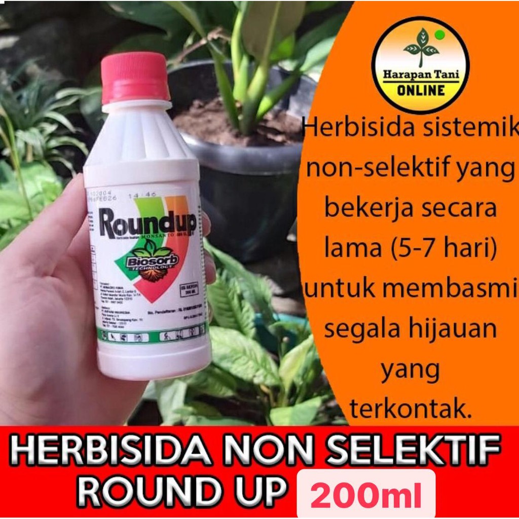 Roundup 200mL | Herbisida Sistemik Non-Selektif | Membasmi Gulma Daun