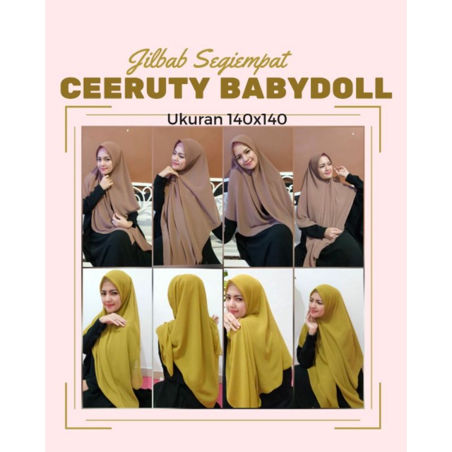 HIJAB SEGIEMPAT CERUTY BABY DOLL