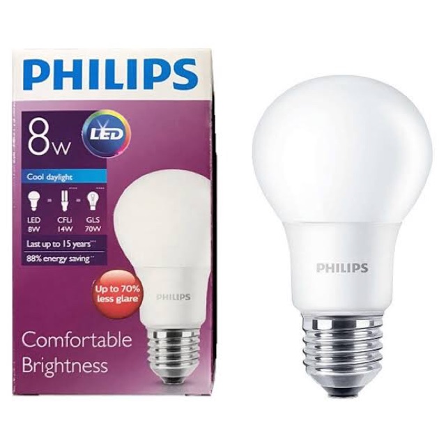 Lampu led philips 8 watt