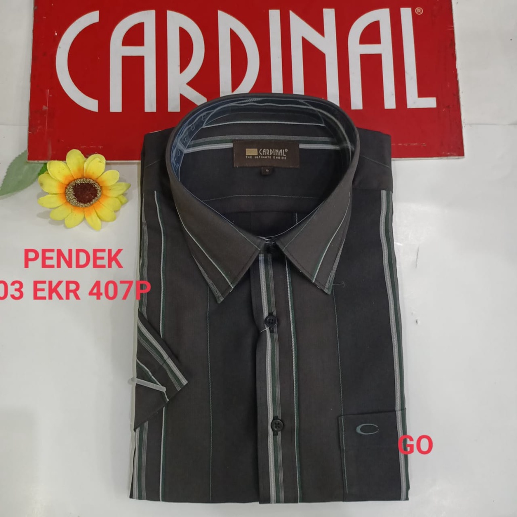 gof S-XL CARDINAL KEMEJA FORMAL PENDEK Regular Pakaian Kemeja Kerja Pria Kantor Acara Resmi Pakaian Wisuda Original KFG