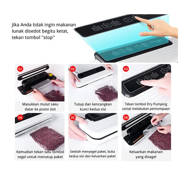 Vacum Sealer Automatic Basah dan Kering 32cm / Automatic Vacuum Sealer Wet &amp; Dry