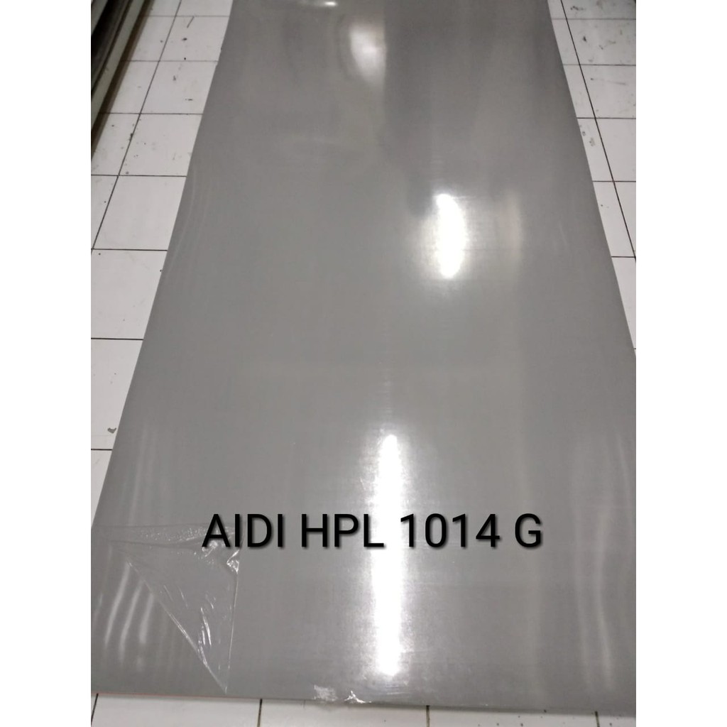 AH 1014G MEDIO GREY GLOSSY HPL GREY SOLID GLOSSY HPL ABU POLOS KILAP HPL AIDI HPL AIDI 1014