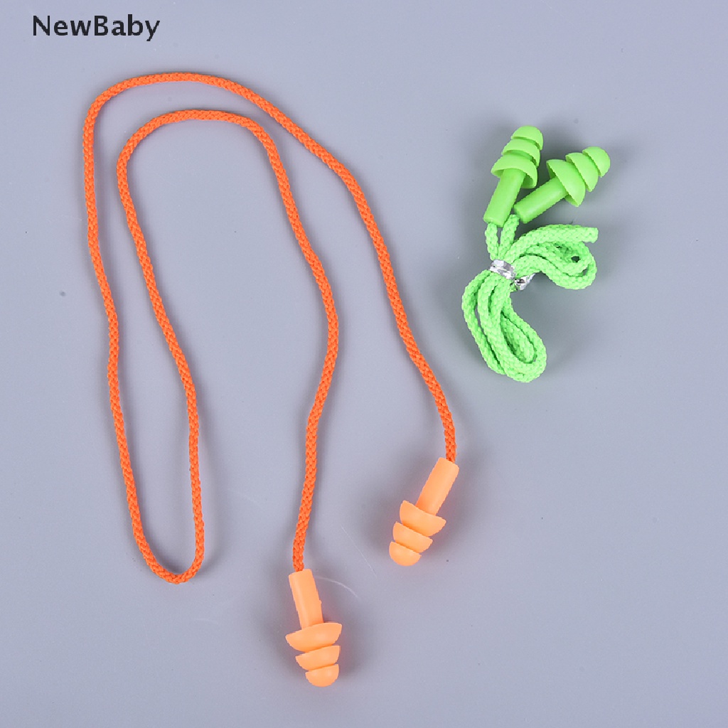 Earplugs Bahan Silikon Dengan Tali Untuk Bayi