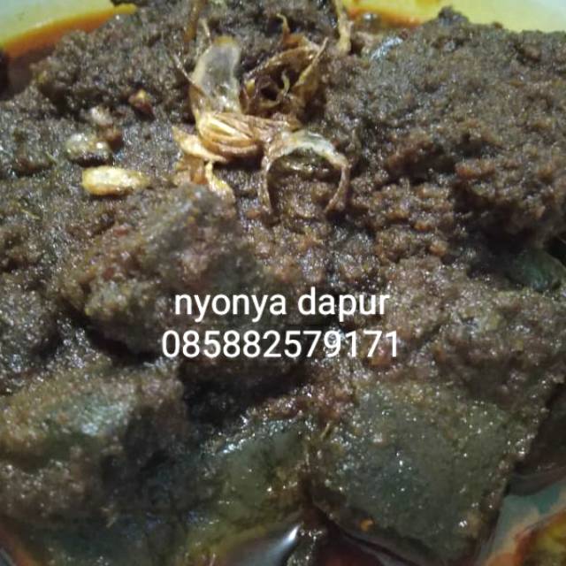 

rendang ati sapi siap saji kemasan vakum+box