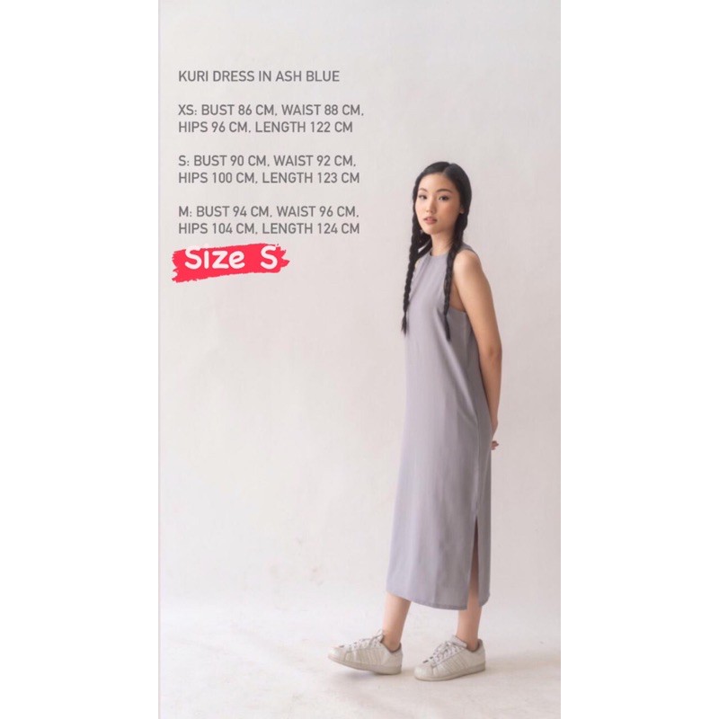 EUNOIA Kuri Dress in Ash Blue