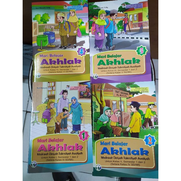 Buku MDTA Mari Belajar Akhlak Kelas 1,2,3,4 Kurikulum MDTA 2020