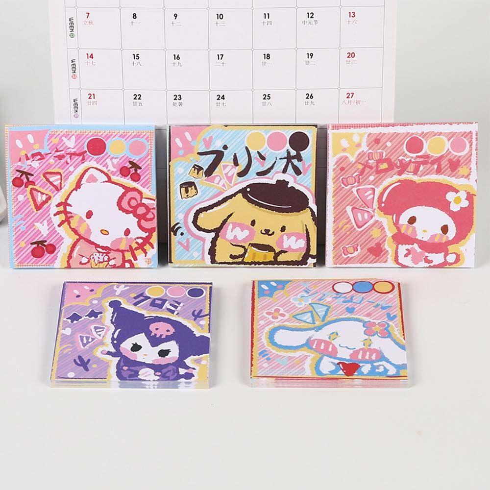 Agustinina Kartun Memo Pads Kitty Kucing Siswa Scrapbook Dekorasi To Do List Pengingat Tulisan Pads Diary Stationery Flakes Planner Kertas