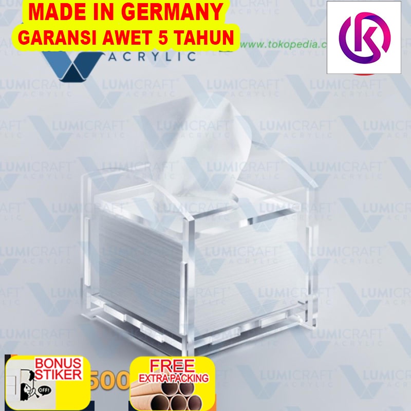 

Terlaris CURVE Kotak Tisu Akrilik / Acrylic Tissue Box - Tebal 5mm