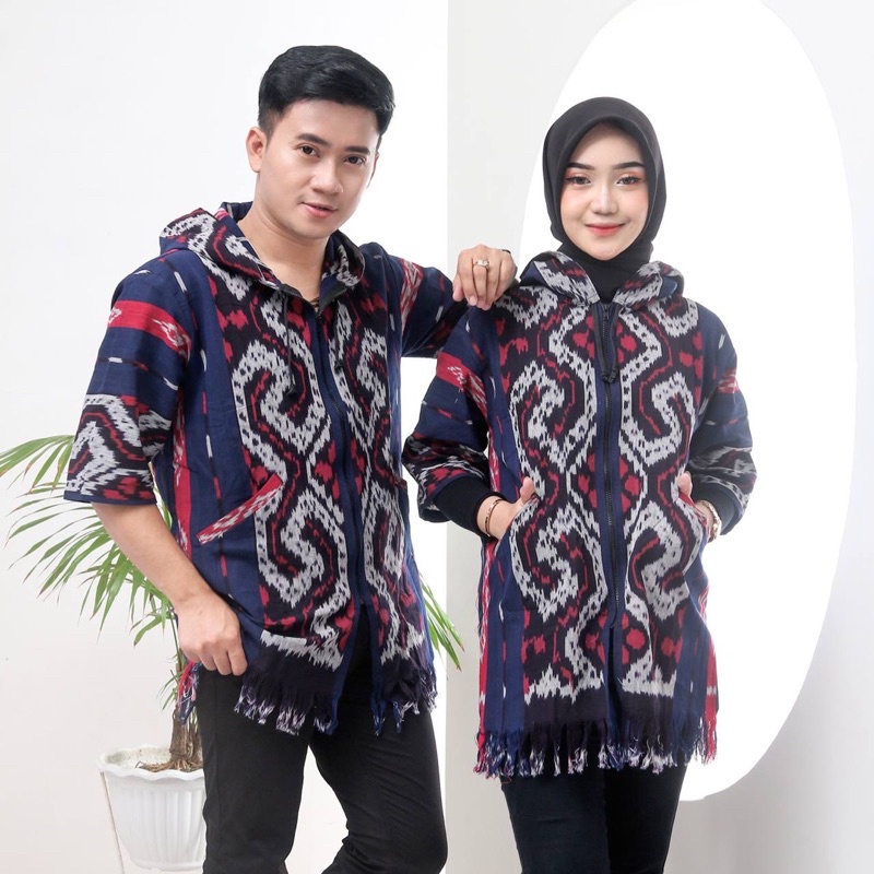 HOODIE CARAKA OUTER TENUN IKAT ORI DEBBY STORE