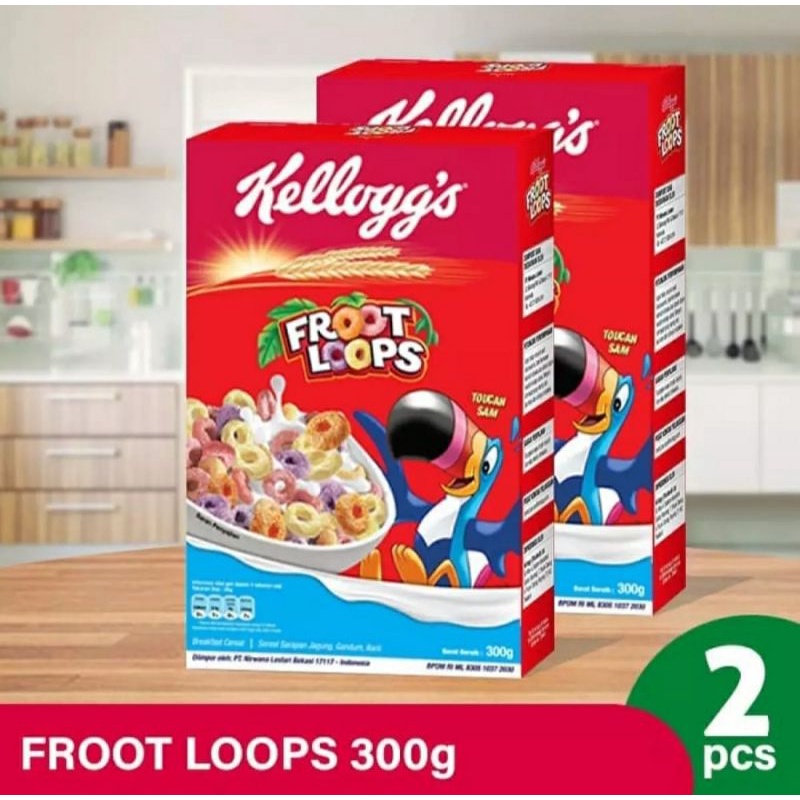 

Kelloggs Froot Loops 2 × 300 gr ( isi 2 pcs )