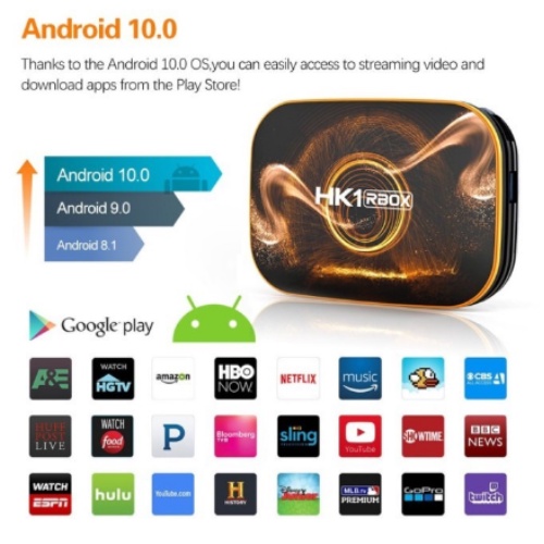 Hk1 Rbox Tv Box Android 10 4gb / 32gb Rockchip Rk3318 4k 1080p