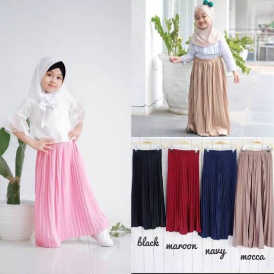 ROK PLISKET ANAK / ROK PLISKET TANGGUNG / ROK PLISKET PREMIUM / ROK LIPIT ANAK