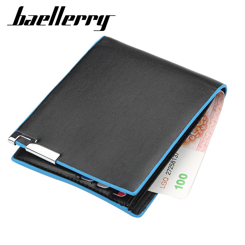 DOMPET PRIA LIPAT KULIT IMPORT BAELLERRY ORIGINAL HITAM QUAYO WA292B5 KECIL BATAM PENDEK KARTU KEREN-1