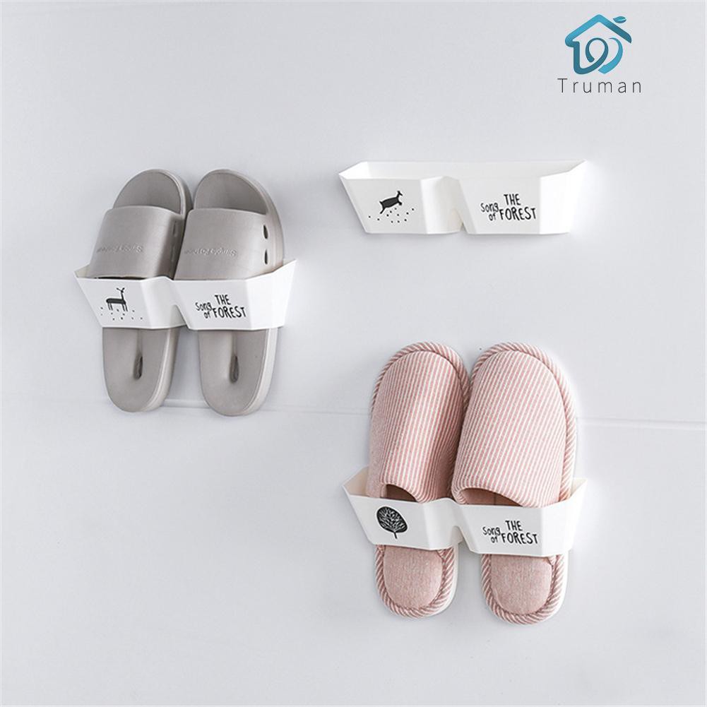 Ready 3d Wall Mounted Adhesive Shoes Rack Wall Hanging Shoes Truman Organizer Hanger Shopee Indonesia