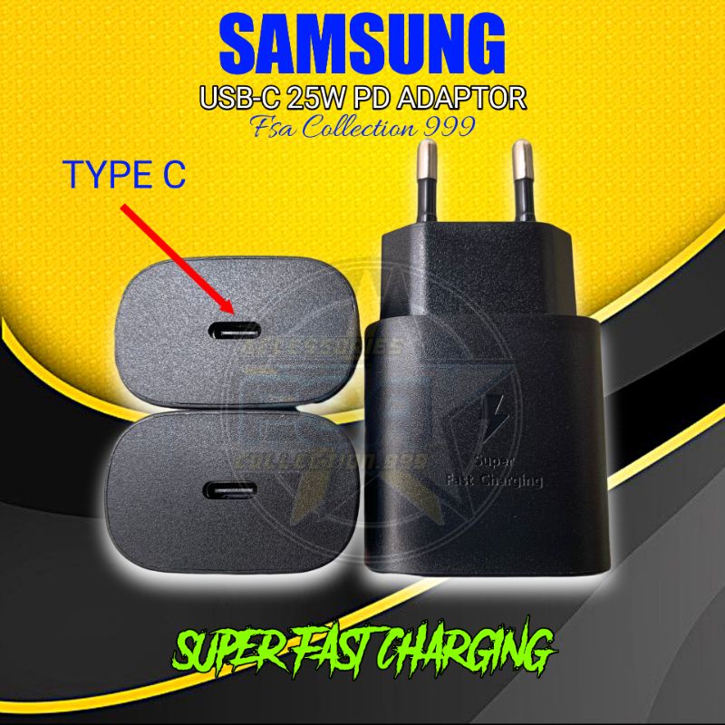 Adaptor SMG 25Watt Original 100% Super Fast Charging USB C To C SMG A33 A53 A52s 5g M23 S10 S20 S21