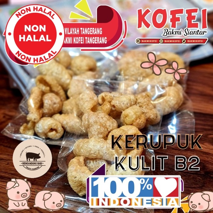 

MURAH Krupuk Kulit Babi - Pork Skin Cracker (NON-HALAL) - Kemasan Plastik