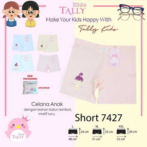 JH Celana Dalam Tally Anak Perempuan Boxer (Tally 7377, Tally 7427) ISI 1 PCS Termurah