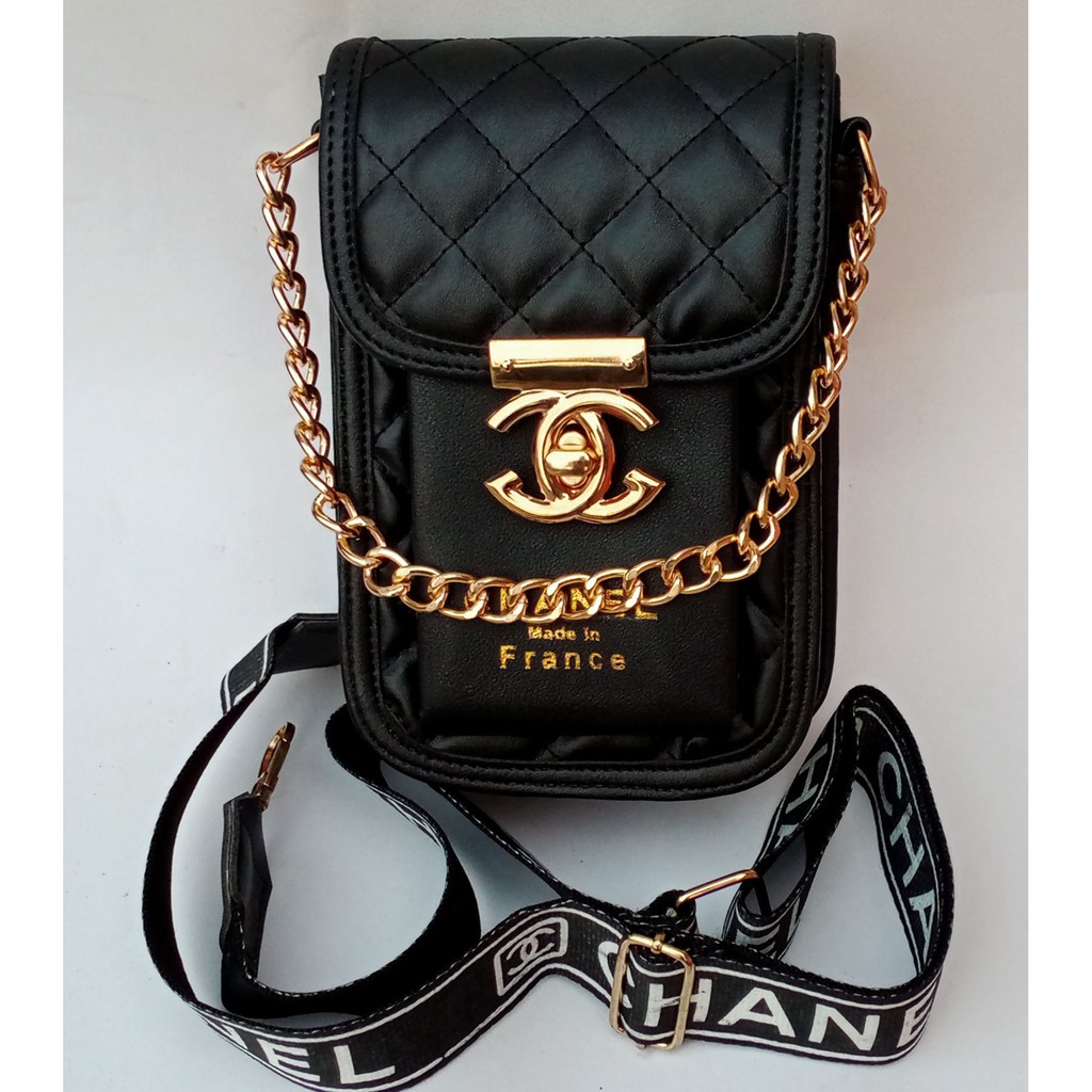 Tas sling handphone/HP tas selempang chanel hp Laris