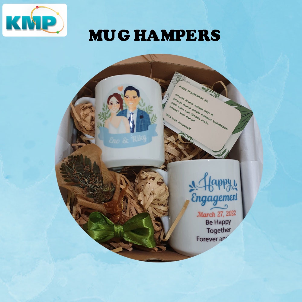 HAMPERS MUG NIKAHAN/HAMPERS WEDDING/HADIAH NIKAH/Mug Couple Wedding Gift / Gift Box Hadiah