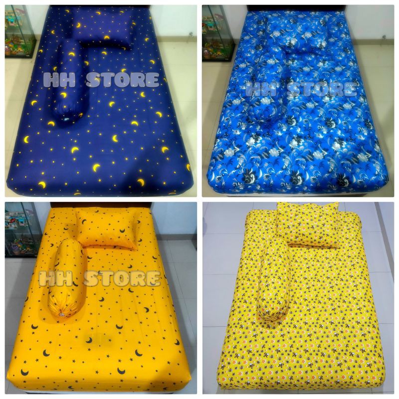 Seprei 120x200 Sprei Set No 3 Karet Dengan Sarung Bantal dan Sarung Guling