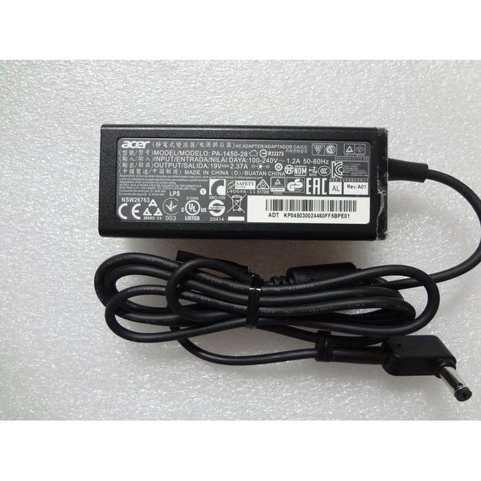 Adaptor Charger Acer Aspire E14 E5-475 E5-473 ES1-512 ES1-131 ES1-431 ES1-432 ES1-420 R11 19V2.37A Original