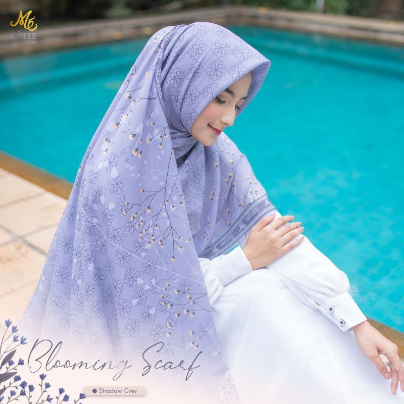 Blooming Scarf - Shadow Grey by Meilee.id