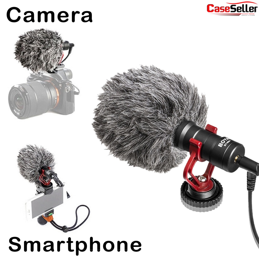 Microphone CardioId Shotgun BOYA BY-MM1 Perekam Audio dan Video Podcast live streaming