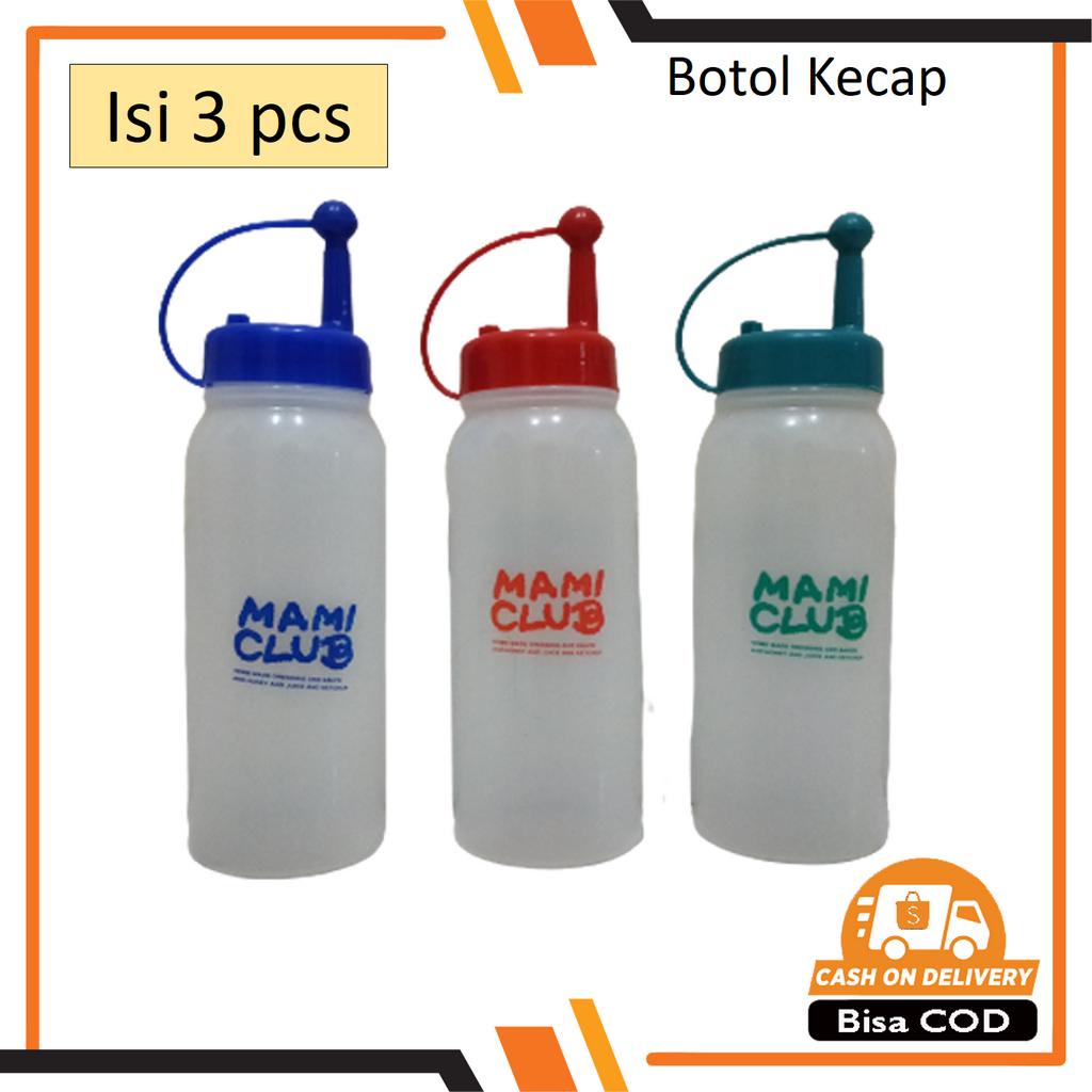 Mami Club Botol Saus Kecap 300ml Isi 3 pcs / Squeeze Sauce Bottle Dispenser