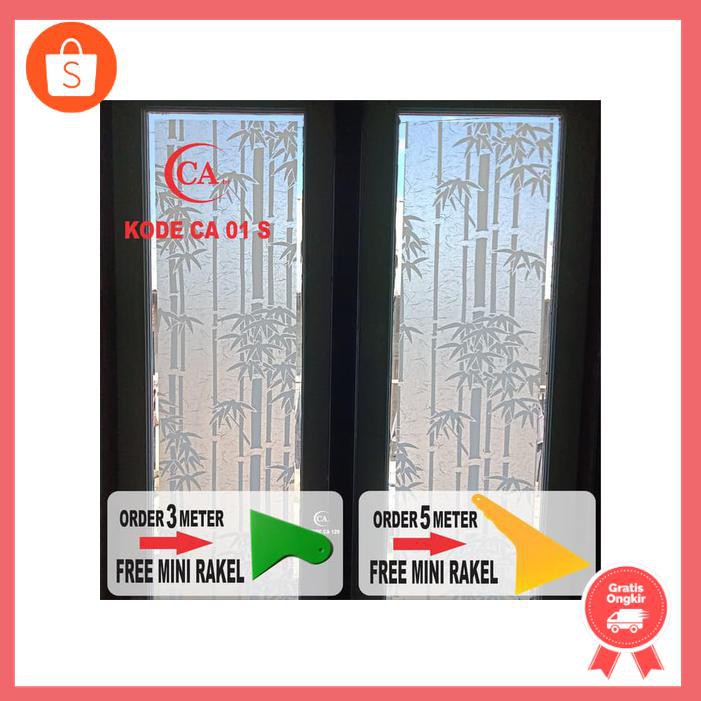 

STICKER/STIKER KACA MOTIF BAMBU LEBAR 90 CM