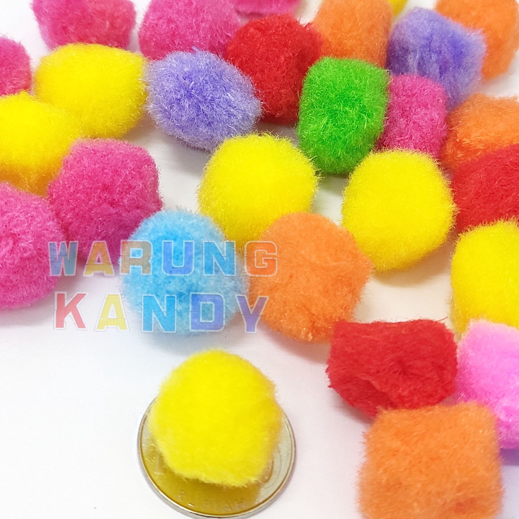 Pompom Polos 20mm Campur Warna