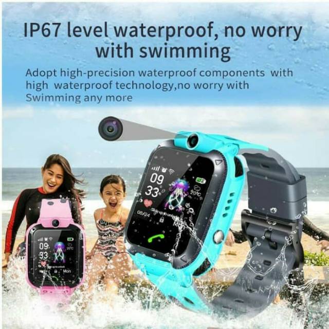 Q15  [Ready stock] smart watch Tahan air jam tangan pintar anak-anak, layar sentuh telepon GPS/SOS