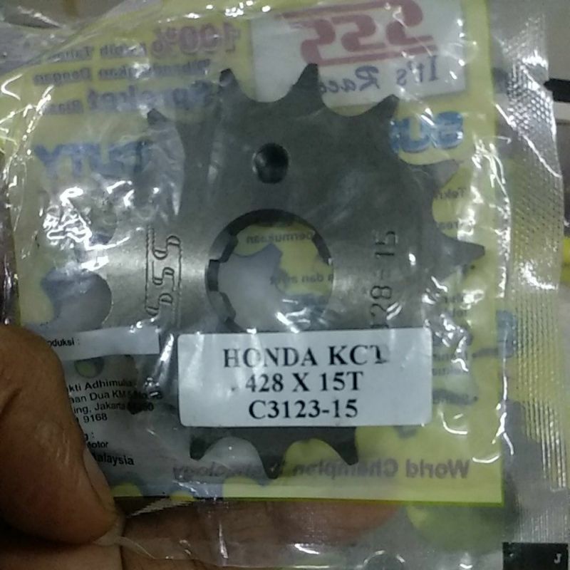 SSS GEARSET Depan Tiger 15 Belakang King 40 . 428 & Rantai Gr428 SB