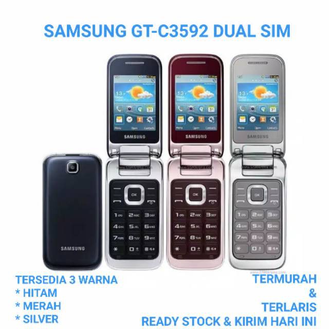 [BIG PROMO] JUAL HP JADUL LAYAK PAKAI - HP/ Handphone Samsung Lipat GT-C3592 - Processor clock: 416 