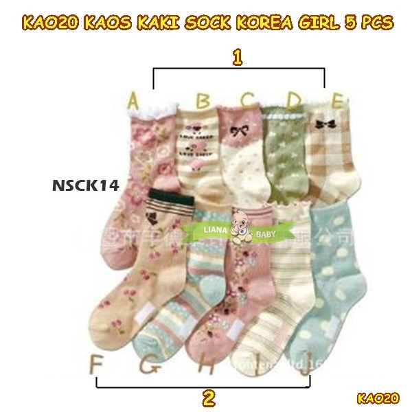 KAO20 KAOS KAKI SOCK KOREA GIRL