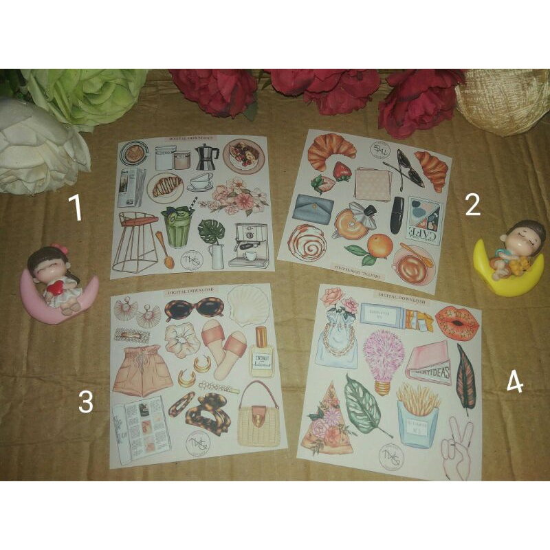 

stiker paper non cutting/lembaran ukuran 10*10cm