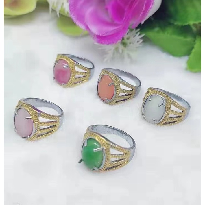 Cincin xuping permata warna warni perhiasan a-h