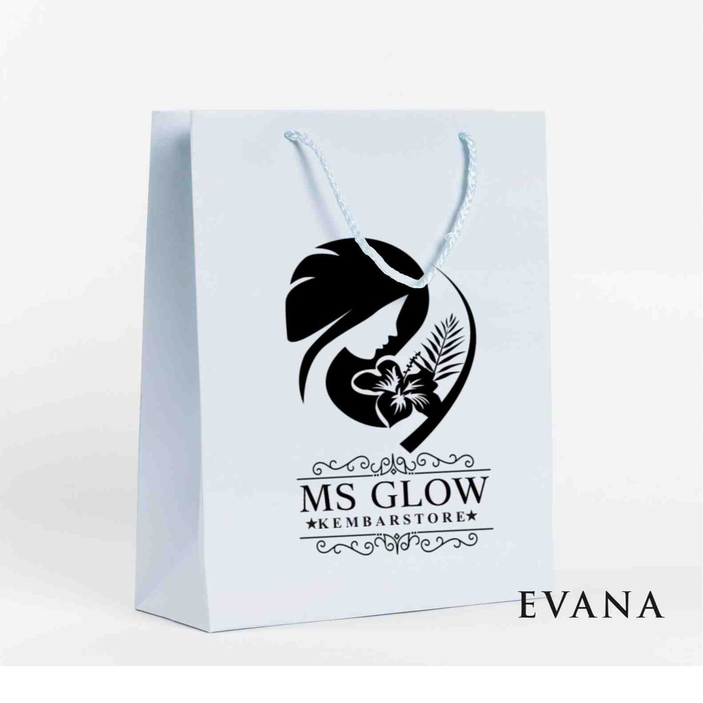 

Paper Bag Kustom design Suka-suks Tas jinjing Size 17 x10 x 22 cm kosmetik olshop white premium