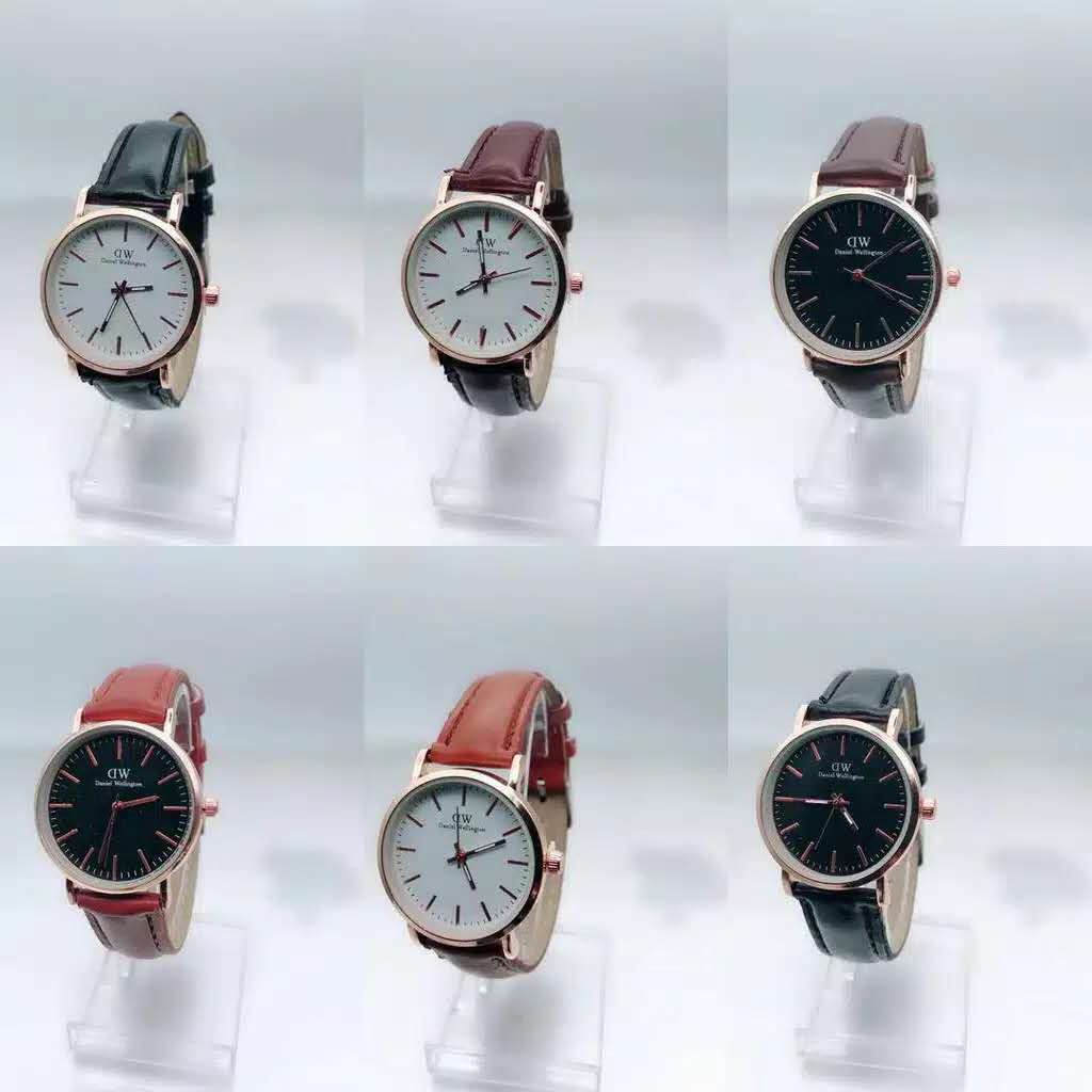 JAM TANGAN COUPLE FREE BATERAI ✅COD KULIT IMPORT GROSIR MURAH PREMIUM PRIA WANITA ANAK REMAJA DEWASA