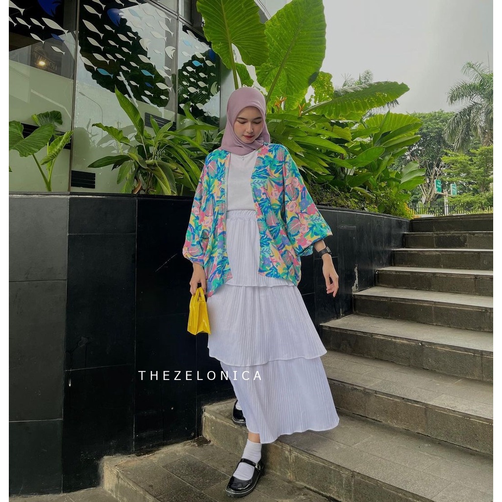 Zelonica Ornamental Garden Outer Bahan Rayon Premium