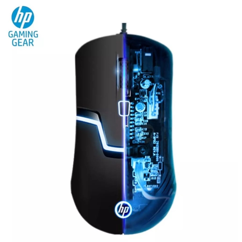 MOUSE GAMING HP M100 SENSOR HIGH 1600DPI RGB LED USB WIRED KABEL-MOUSE GAMING HP M100 WIRED OPTICAL KABEL-MOUSE KABEL LAPTOP-PC KOMPUTER-NOTEBOOK-MOUSE GAMERS HP M100