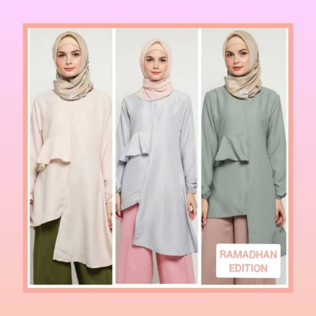 Tunik Sweet Panjang Sebelah Shopee Indonesia