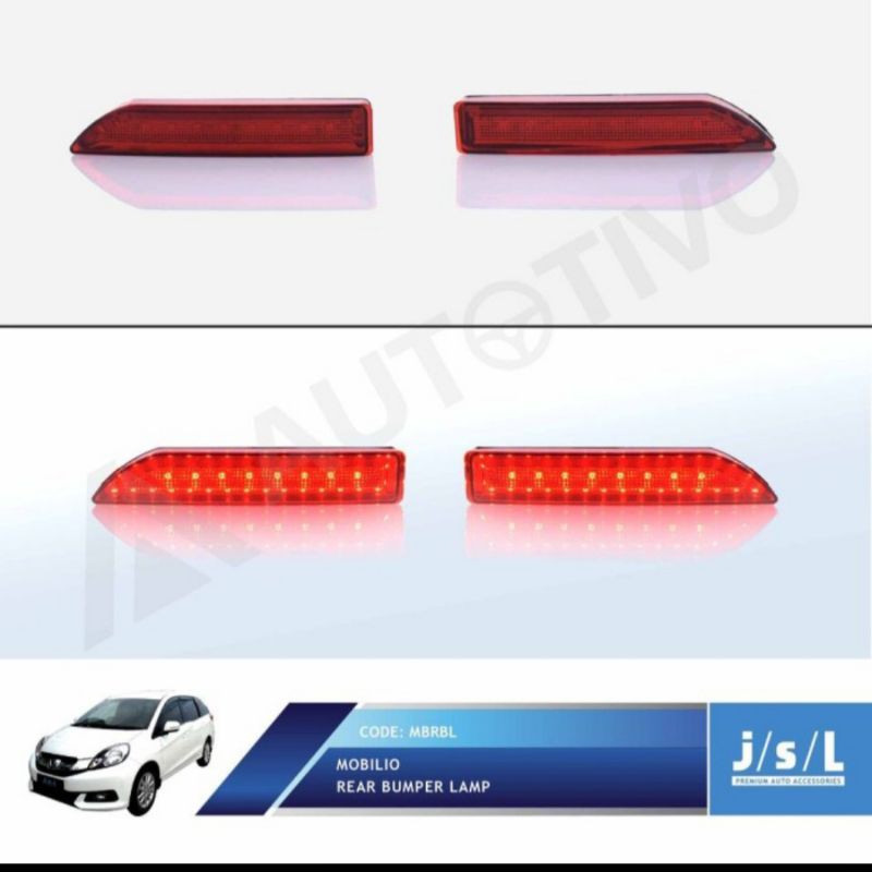 LED mata kucing Mobilio rear reflektor bumper lamp jsl