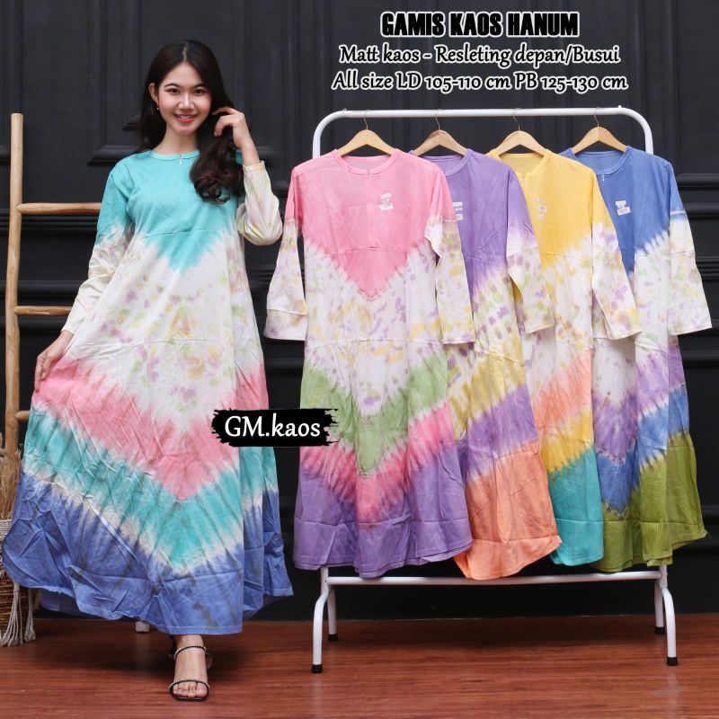 Gamis kaos termurah busui resleting depan