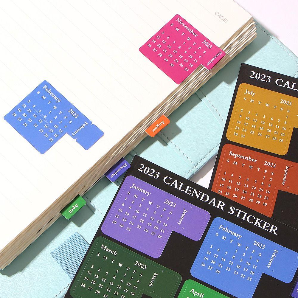 Stiker Label Kalender Nanas 5lembar New Creative Stationery Calendar Sticker